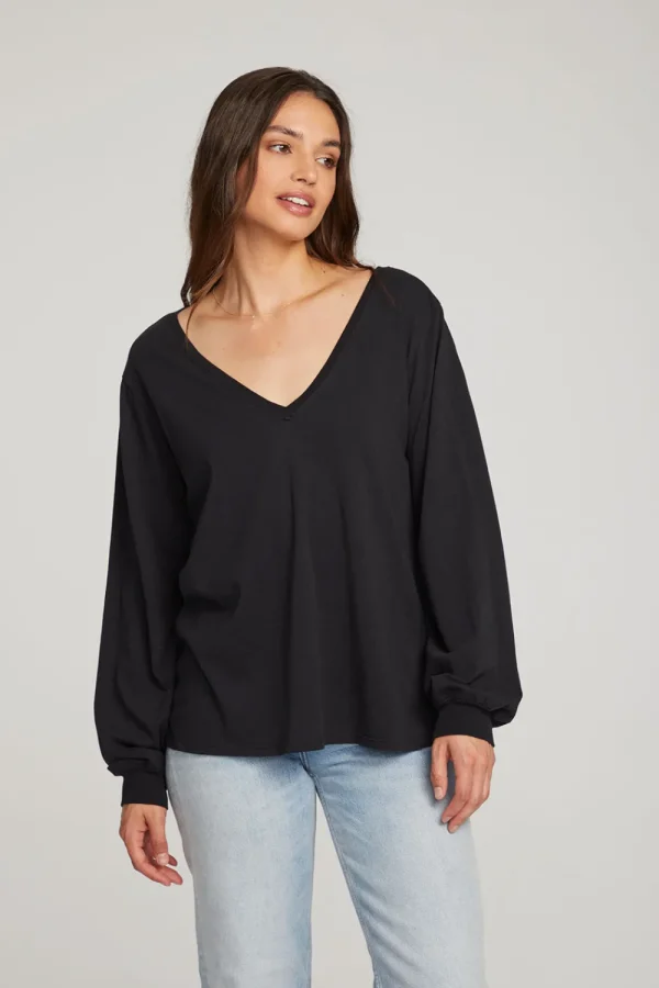 Best Sale Kara Black Long Sleeve Women Loungewear | Essentials