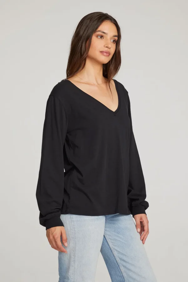 Best Sale Kara Black Long Sleeve Women Loungewear | Essentials
