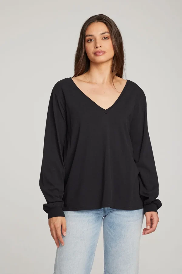 Best Sale Kara Black Long Sleeve Women Loungewear | Essentials