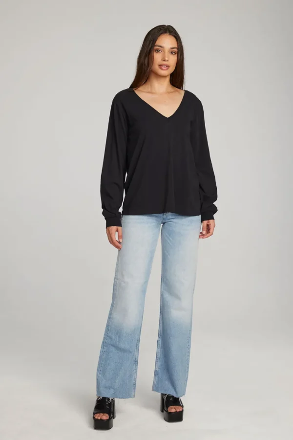Best Sale Kara Black Long Sleeve Women Loungewear | Essentials