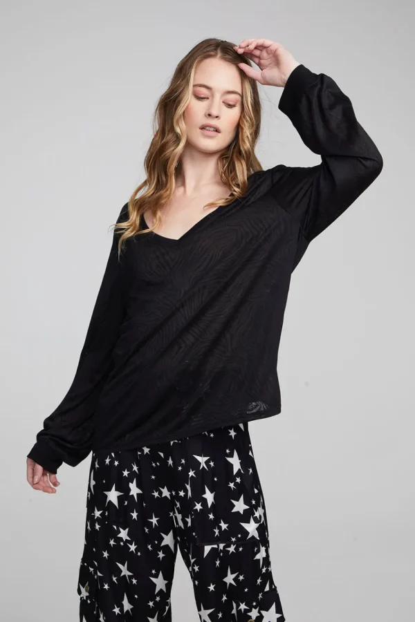 Cheap Kara Shadow Black Long Sleeve Women Outerwear | Loungewear