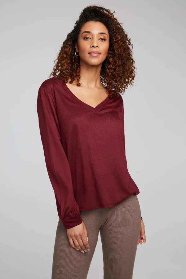Clearance Kara Wine Red Long Sleeve Women Outerwear | Loungewear