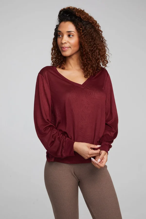 Clearance Kara Wine Red Long Sleeve Women Outerwear | Loungewear