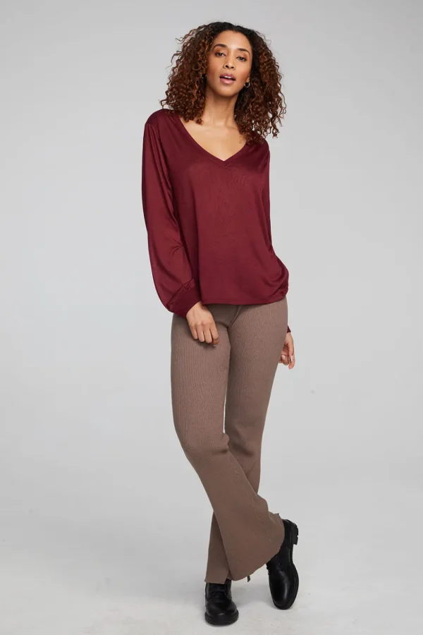 Clearance Kara Wine Red Long Sleeve Women Outerwear | Loungewear
