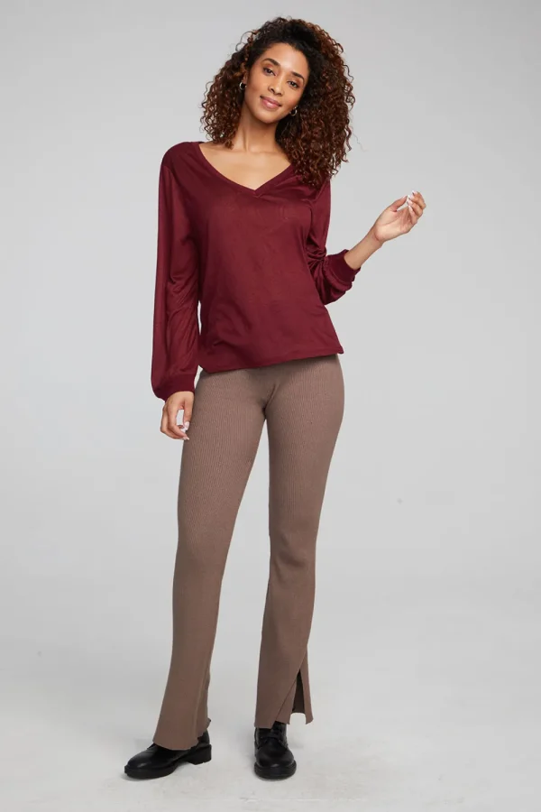 Clearance Kara Wine Red Long Sleeve Women Outerwear | Loungewear
