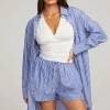 Flash Sale Kerstin Marmont Stripe Button Down Women Loungewear | Tops