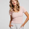 Store Leah Peach Whip Tee Women Loungewear | Tops