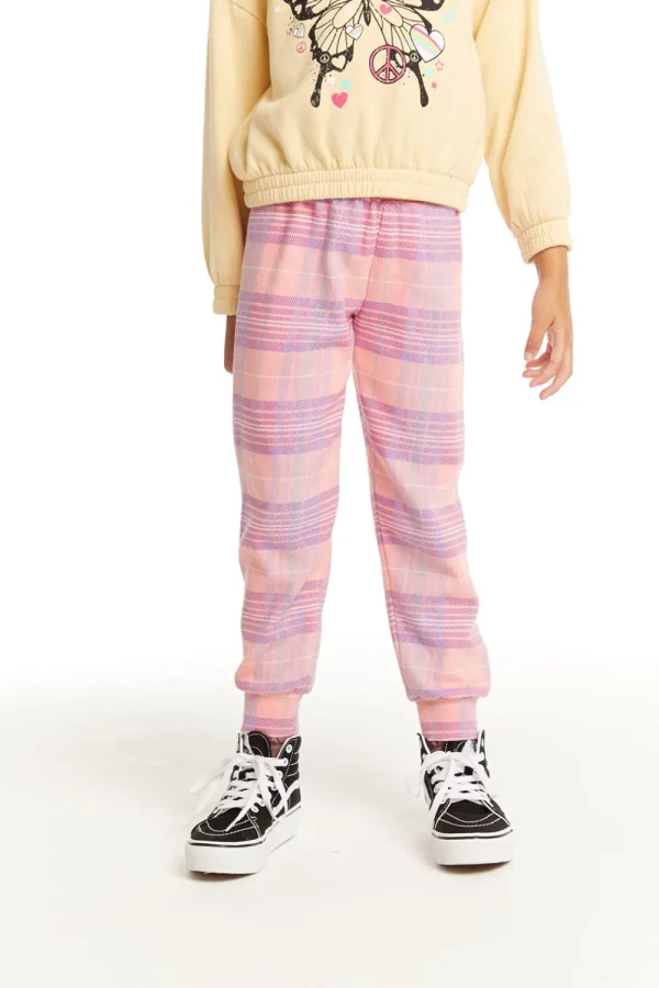 Fashion Leila Cotton Candy Plaid Jogger Kids Girls