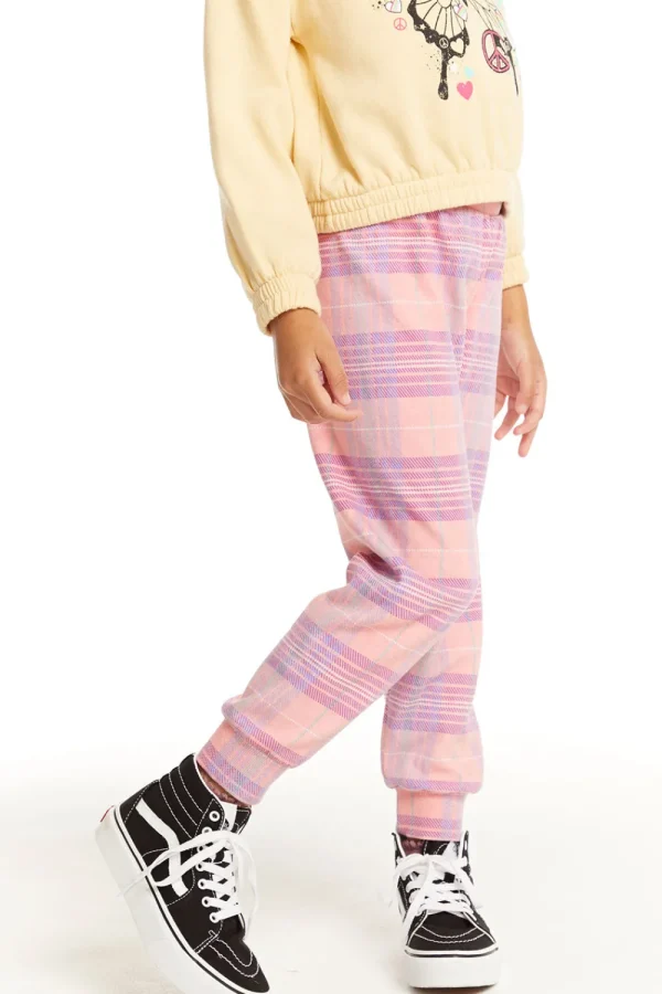 Fashion Leila Cotton Candy Plaid Jogger Kids Girls