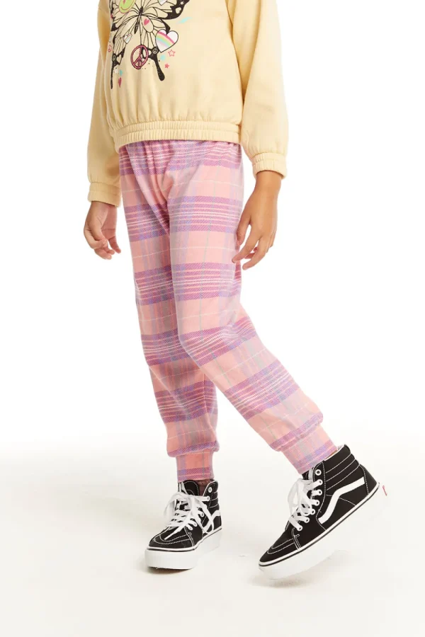 Fashion Leila Cotton Candy Plaid Jogger Kids Girls