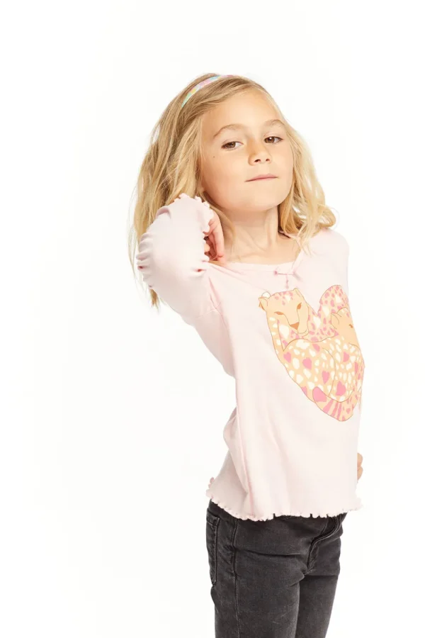 Best Leopard Love Long Sleeve Kids Girls