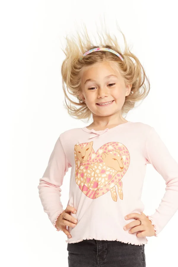 Best Leopard Love Long Sleeve Kids Girls