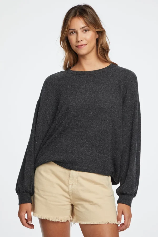 Best Sale Lesh Long Sleeve Tee - Black Onyx Women Loungewear
