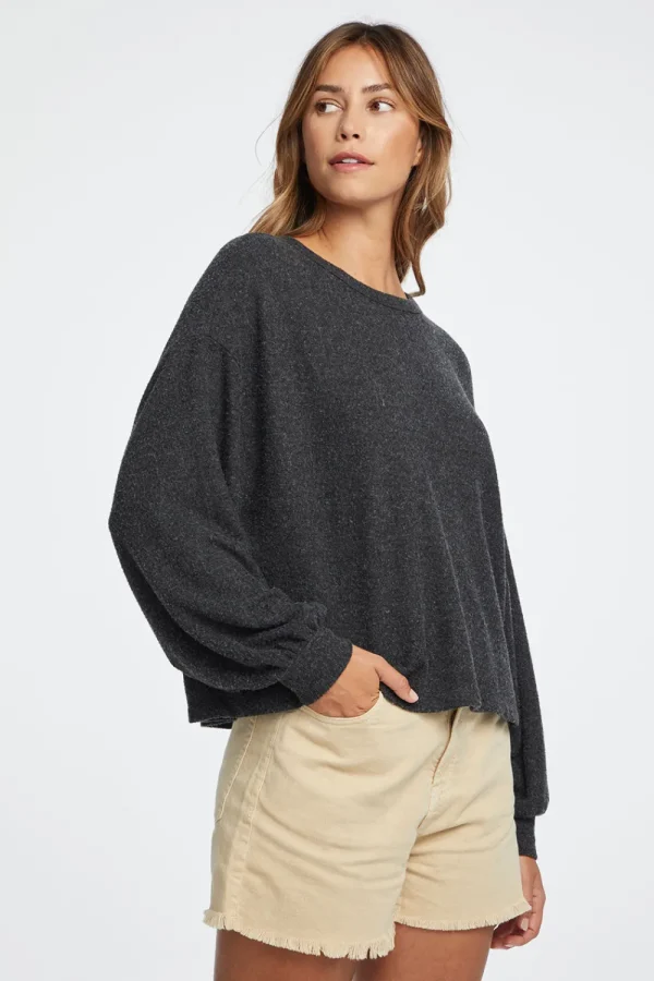 Best Sale Lesh Long Sleeve Tee - Black Onyx Women Loungewear