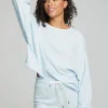 Store Lesh Long Sleeve Tee - Tide Blue Women Loungewear