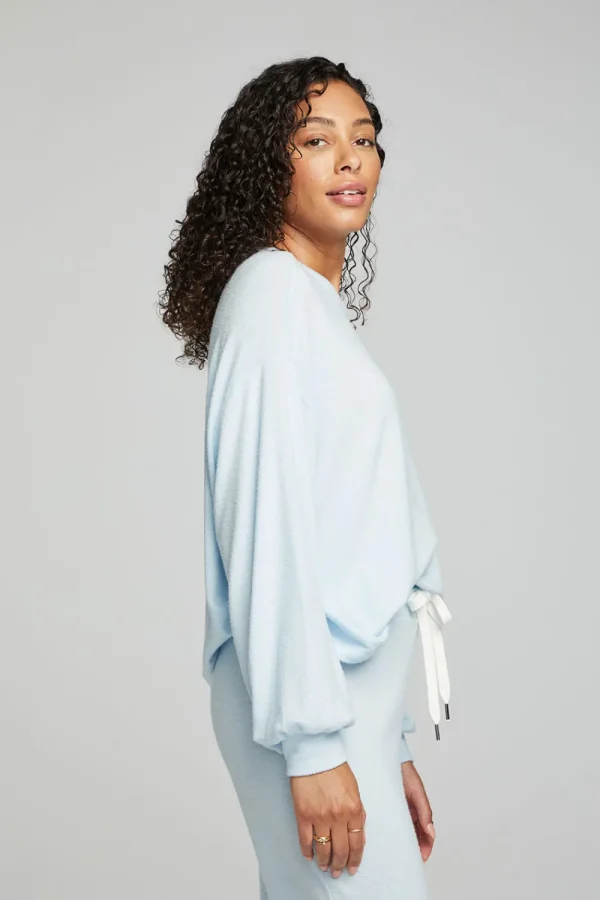 Store Lesh Long Sleeve Tee - Tide Blue Women Loungewear