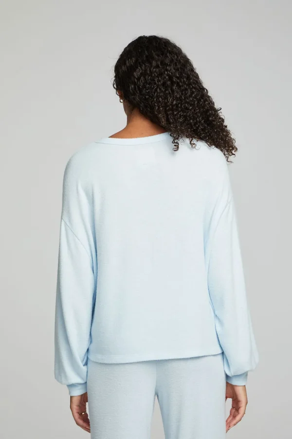 Store Lesh Long Sleeve Tee - Tide Blue Women Loungewear