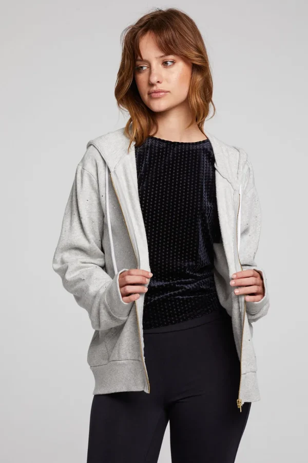 Sale Lex Heather Grey Zip Up Hoodie Women Outerwear | Loungewear