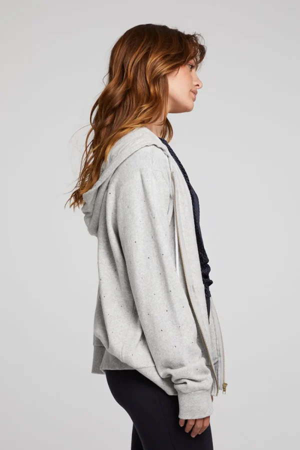 Sale Lex Heather Grey Zip Up Hoodie Women Outerwear | Loungewear
