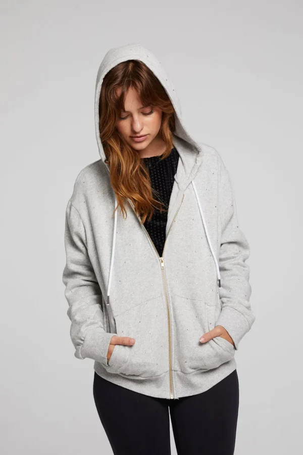 Sale Lex Heather Grey Zip Up Hoodie Women Outerwear | Loungewear