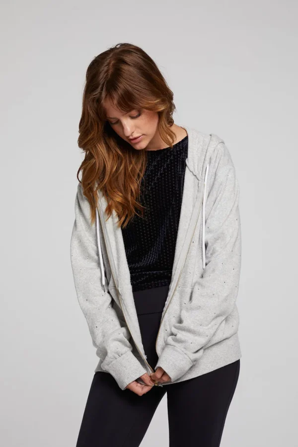 Sale Lex Heather Grey Zip Up Hoodie Women Outerwear | Loungewear
