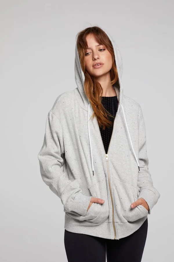 Sale Lex Heather Grey Zip Up Hoodie Women Outerwear | Loungewear