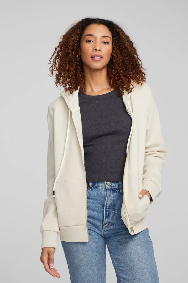 Store Lex Oatmeal Zip Up Hoodie Women Outerwear | Loungewear