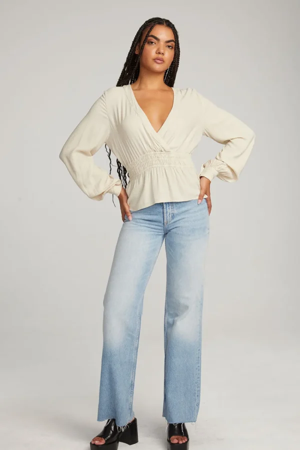 Shop Liberty Bark-White Blouse Women Loungewear | Tops