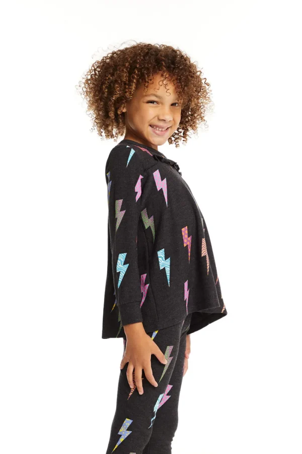Flash Sale Lightning Bolts Long Sleeve Kids Girls