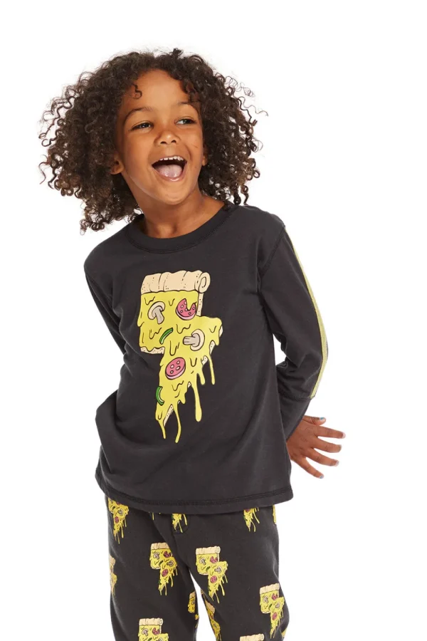 Best Lightning Pizza Long Sleeve Pullover Kids/BOY Boys