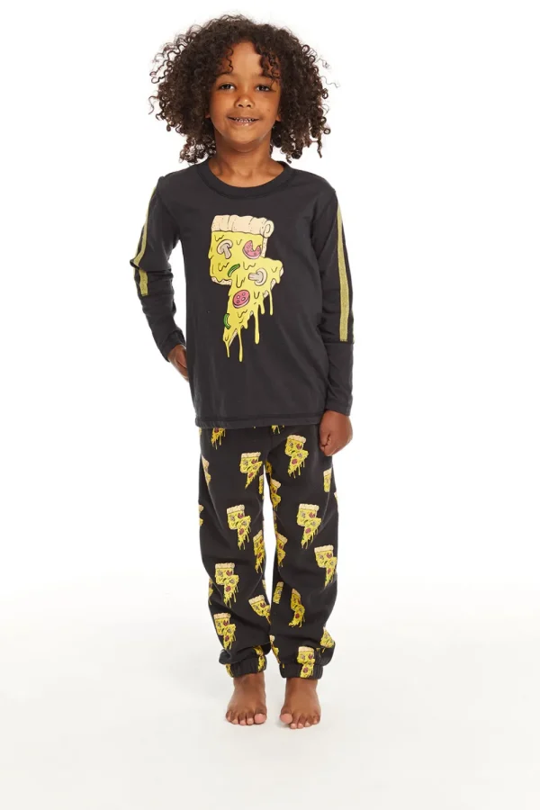Outlet Lightning Pizzas Cotton Fleece Pants Kids/BOY Boys