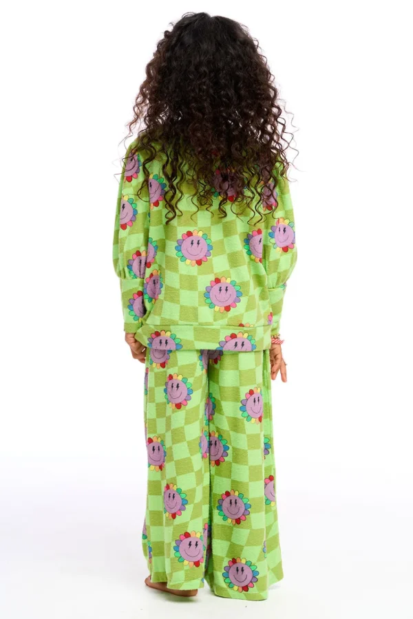 Discount Lime Checkered Daisy Kids Girls