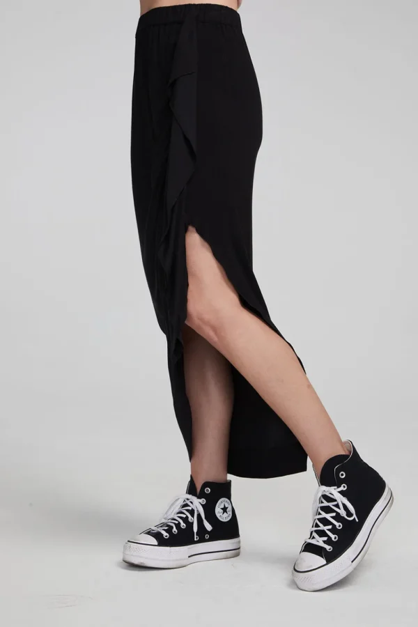 Shop Lindsay Shadow Black Midi Skirt Women Loungewear | Bottoms