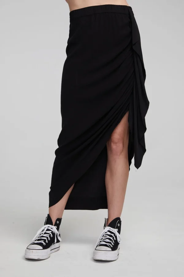 Shop Lindsay Shadow Black Midi Skirt Women Loungewear | Bottoms