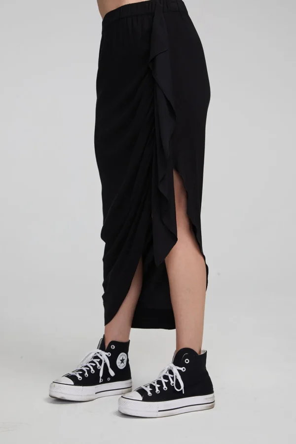 Shop Lindsay Shadow Black Midi Skirt Women Loungewear | Bottoms