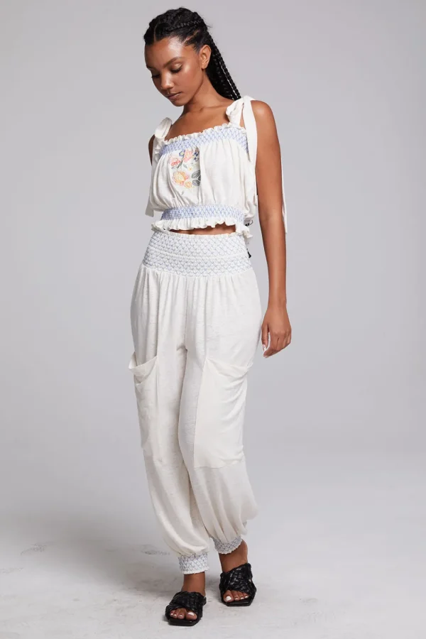 Hot Lirhetta Floral Bouquet Embroidery Crop Top Women Loungewear | Tops