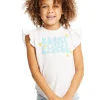 Cheap Little Sister Flutter Sleeve Tee Kids Girls