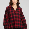 Clearance Lola Sunset Plaid Blouse Women Loungewear | Tops