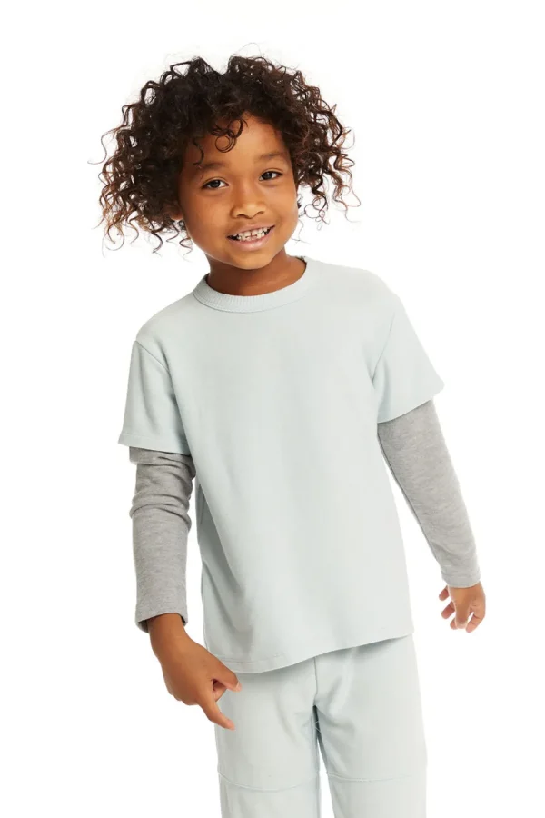 New Long And Short Sleeve Blue Bird Tee Kids/BOY Boys