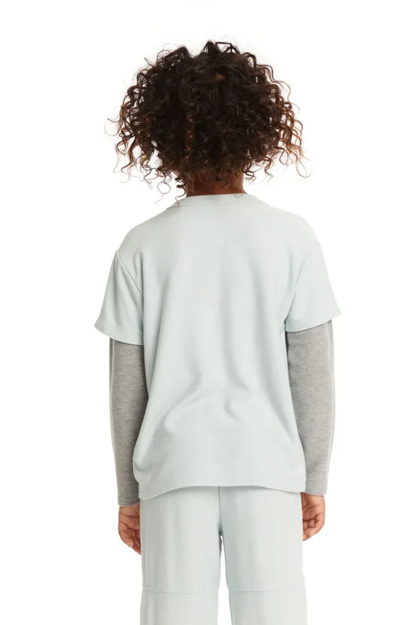 New Long And Short Sleeve Blue Bird Tee Kids/BOY Boys
