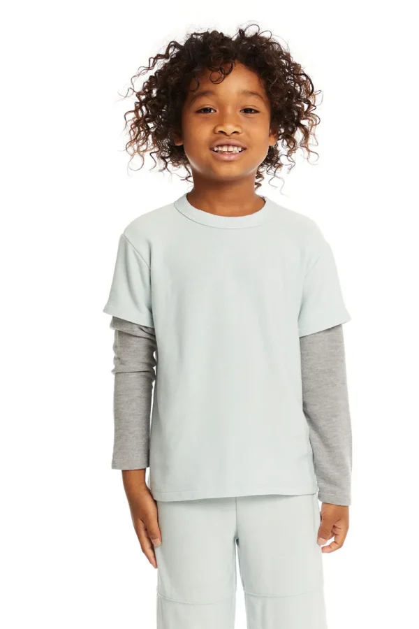 New Long And Short Sleeve Blue Bird Tee Kids/BOY Boys