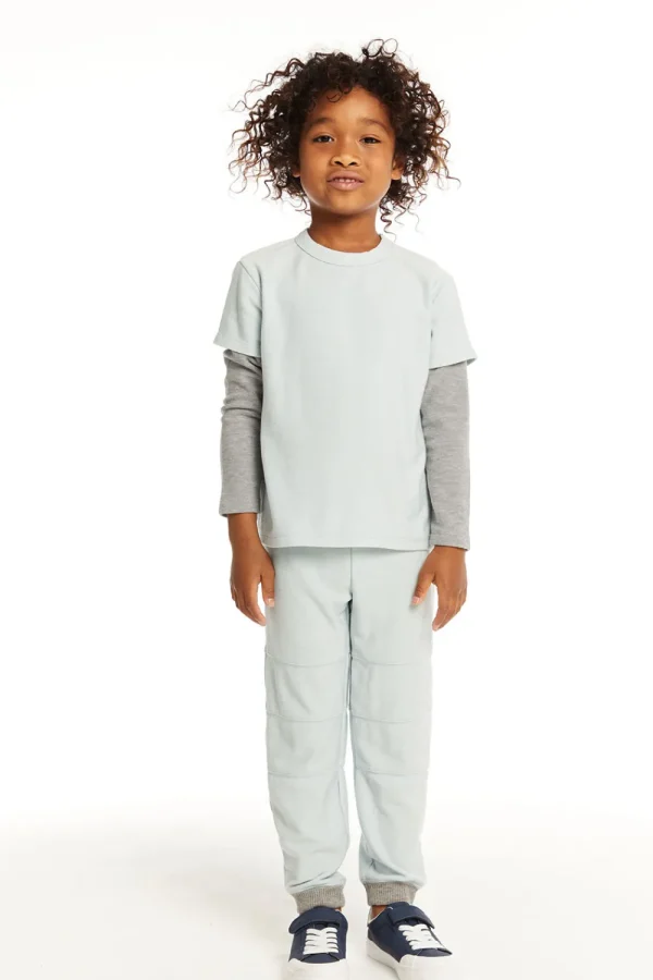New Long And Short Sleeve Blue Bird Tee Kids/BOY Boys