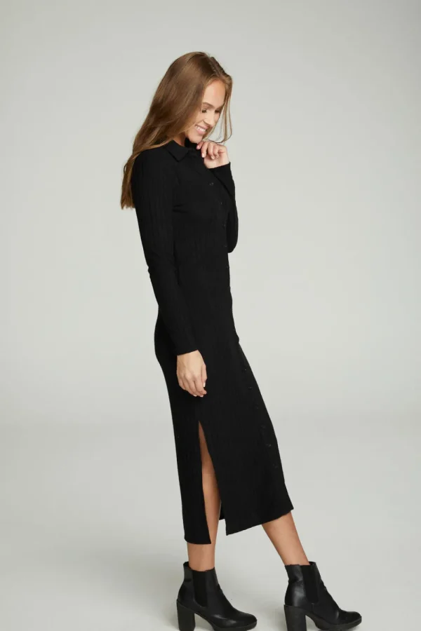 Sale Long Sleeve Button Down Collar Dress Women Dresses
