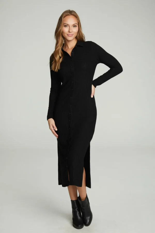 Sale Long Sleeve Button Down Collar Dress Women Dresses
