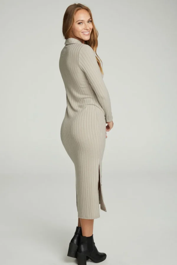 Clearance Long Sleeve Button Down Collar Dress Women Dresses