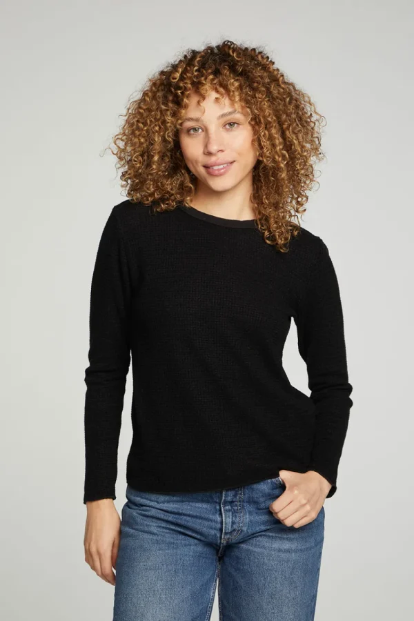 Outlet Long Sleeve Crew Neck Tee Women Tops