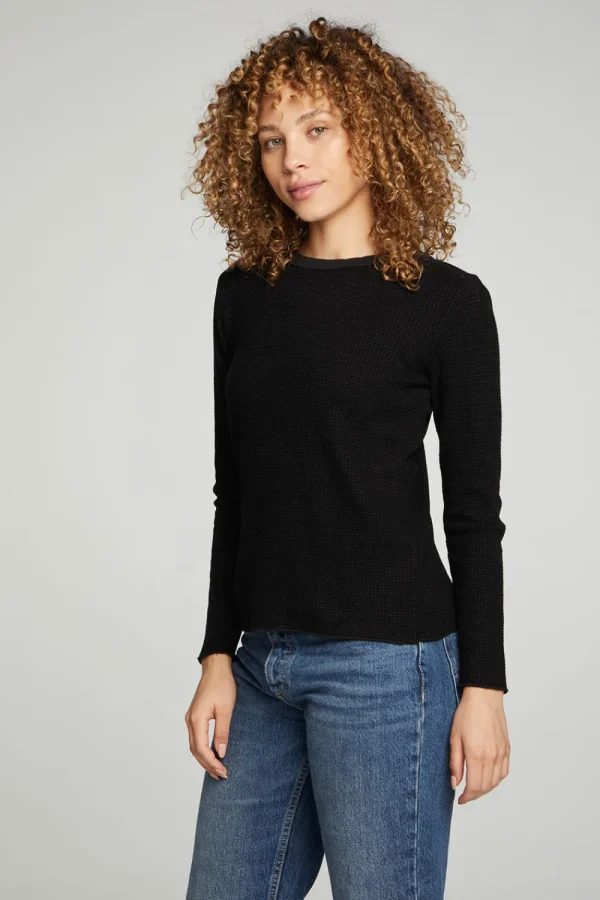 Outlet Long Sleeve Crew Neck Tee Women Tops