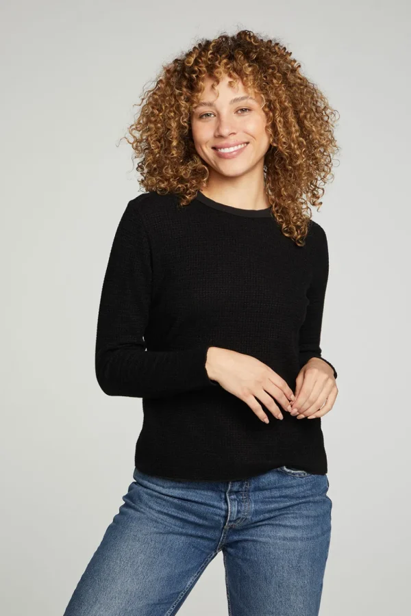 Outlet Long Sleeve Crew Neck Tee Women Tops