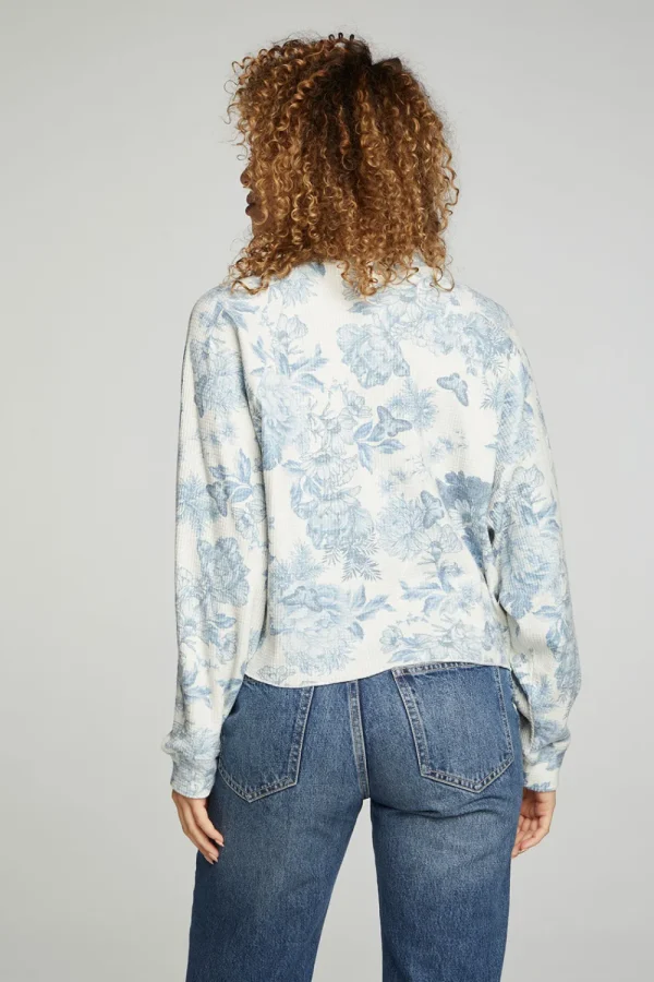 Online Long Sleeve Cropped Mock Neck Raglan Tee Women Tops