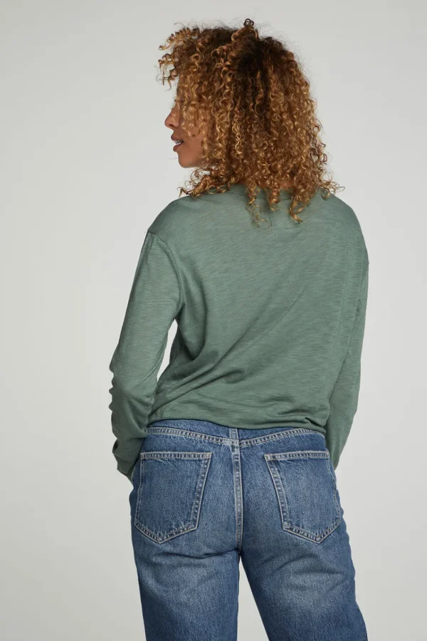 Best Sale Long Sleeve Cropped Tee Women Tops